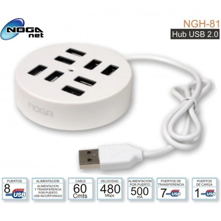 Hub USB NOGA 8 Puertos